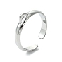 SHEGRACE Adjustable Brass Ring Components, Loop Ring Base, Cadmium Free & Nickel Free & Lead Free