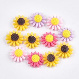 Cabochons en résine, tournesol