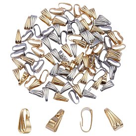 100Pcs 2 Colour 304 Stainless Steel Snap on Bails
