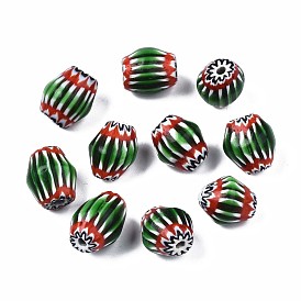 Handmade Millefiori Lampwork Beads, Barrel