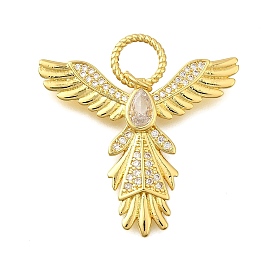 Латунные микро проложить кубического циркония подвески, ангельские прелести, без свинца и без кадмия, стойки покрытие, долговечный, с целью перехода в кольце