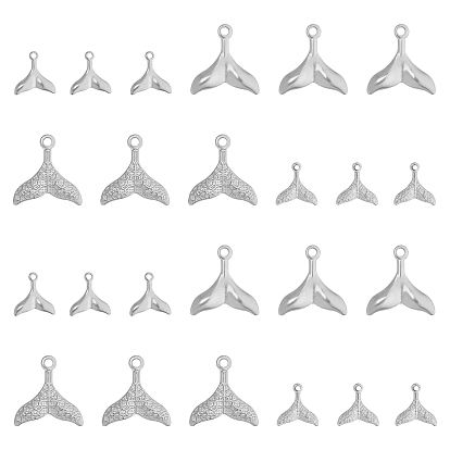 Pendentifs en acier inoxydable, queue de poisson