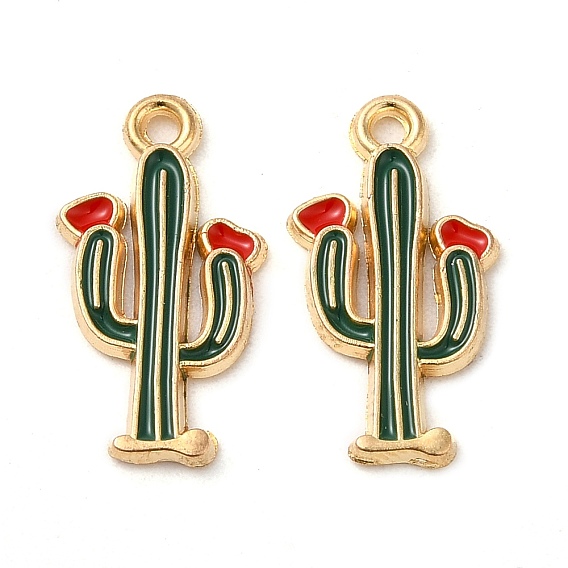 Подвески из эмали и сплава, кактус очарование, золотые