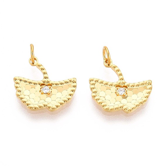 925 подвески из стерлингового серебра с микропаве из прозрачных кубических цирконий и текстурой в виде листьев