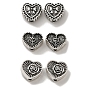 Сплавочные овальные бусины тибетского стиля , без кадмия и без свинца, сердце