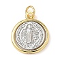 Латунные подвески, плоские круглые с святым Бенедиктом, без свинца и без кадмия, долговечный, с целью перехода в кольце