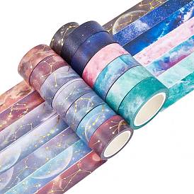 CRASPIRE DIY Scrapbook, Decorative Paper Tapes, Adhesive Tapes, Starry Sky Pattern & Star Pattern