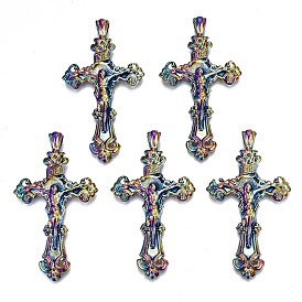 Plated Alloy Big Pendants, Cadmium Free & Lead Free, for Religion, Cross & Jesus