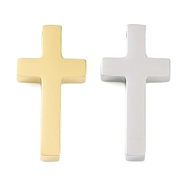 Ion Plating(IP) 304 Stainless Steel Pendants, Cross Charm