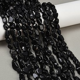 Натуральный черный турмалин бисер нитей, самородки, упавший камень