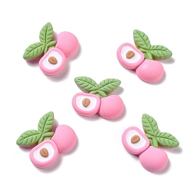 Непрозрачные кабошоны из смолы, Диетические аксессуары, украшение для телефона, персик