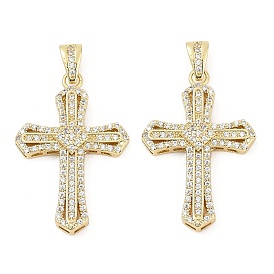 Латунные микро проложить кубического циркония подвески, крест прелести, без кадмия и без свинца, прочное покрытие, стойки покрытие