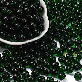 Стеклянные бусины прозрачных цветов, круглые