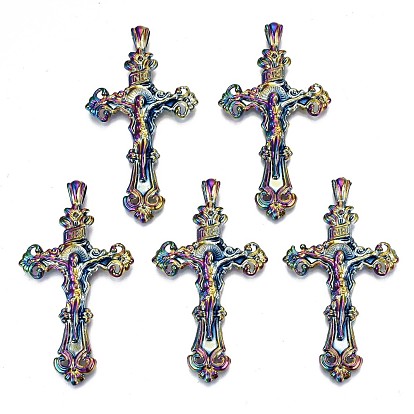 Plated Alloy Big Pendants, Cadmium Free & Lead Free, for Religion, Cross & Jesus