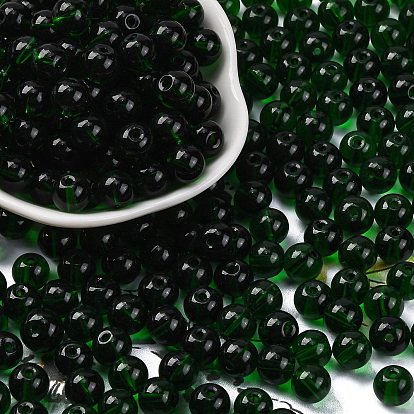 Стеклянные бусины прозрачных цветов, круглые