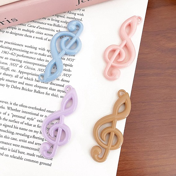 Непрозрачной акриловые большие подвески, музыкальная нота