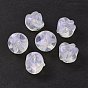 Transparent Acrylic Beads, Glitter Powder, Round