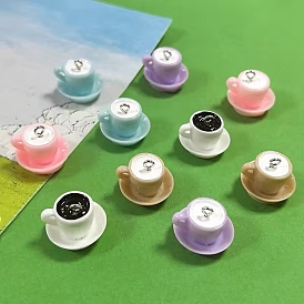 Непрозрачные подвески смолы, очарование кофейной чашки, с железной платиной петлей