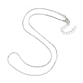 Brass Square Snake Chain Necklace for Men Women