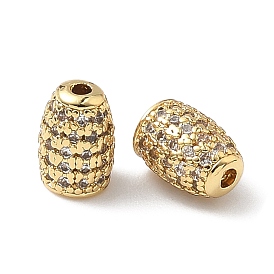 Латунные прозрачные бусины из кубического циркония, без кадмия и без свинца, долговечный, колонка