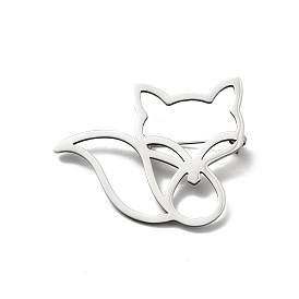 201 Stainless Steel Brooches, Cat