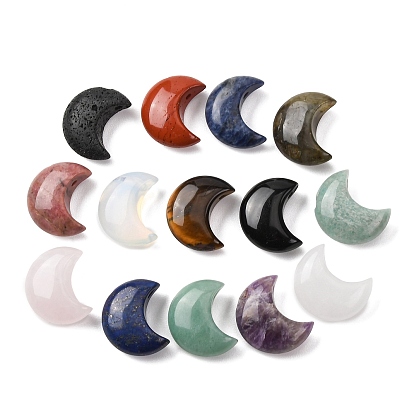 Природный драгоценный камень, 3d форма полумесяца, Топ пробуренной