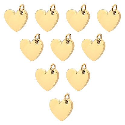 201 Stainless Steel Pendants, Heart
