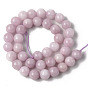 Natural Quartz Beads Strands, Dyed & Heated, Imitation Kunzite Color, Round