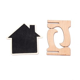 House Wooden Mini Chalkboard Signs, with Support Stand, for Wedding & Birthday Party Decoration