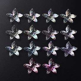 Transparente Acryl Perlen, AB Farbe, Blume