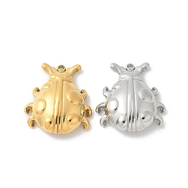 304 подвески из нержавеющей стали, прелести божьей коровки, ионное покрытие (ip)