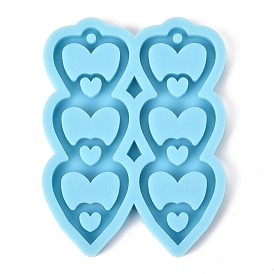 Heart Pendant Silicone Molds, Resin Casting Molds, For UV Resin, Epoxy Resin Jewelry Making