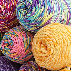 Hilo de fibra acrílica para tejer algodón con leche de 5 capas, para tejer, tejido y crochet