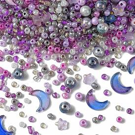 DIY Jewelry Making Findings Kits, Including Glass Beads & Pendants, Acrylic Beads
