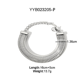 304 браслеты-цепочки из нержавеющей стали для женщин, цвет нержавеющей стали