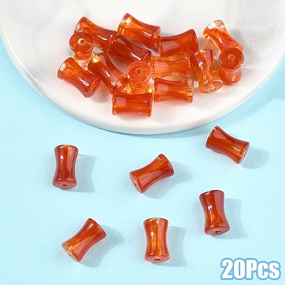 20шт. прозрачные акриловые бусины чернильный эффект градиента ветра, бамбук совместное