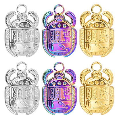 Ионное покрытие (ip) 304 подвеска из нержавеющей стали со стразами, жук очарование