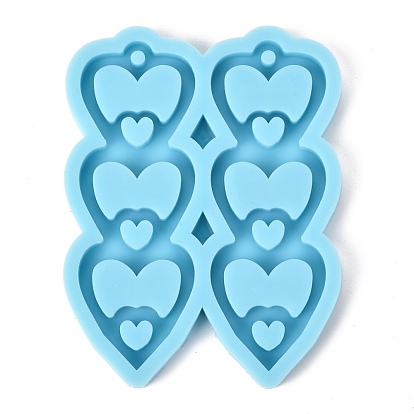 Heart Pendant Silicone Molds, Resin Casting Molds, For UV Resin, Epoxy Resin Jewelry Making