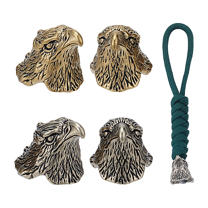 4шт 2 цвета латунные европейские бусины, бусины с большим отверстием, орел