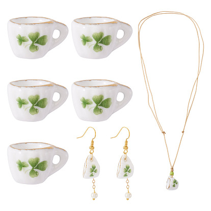 5 шт. миниатюрные чайные чашки ручной работы из фарфора, аксессуары для украшения микроландшафта кукольного домика