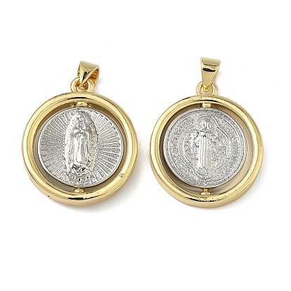 Религия латунные подвески, плоские круглые прелести