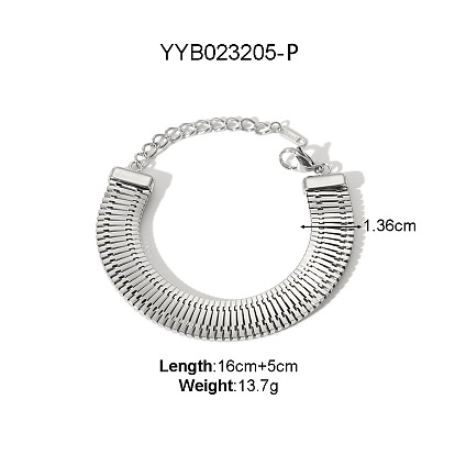 304 браслеты-цепочки из нержавеющей стали для женщин, цвет нержавеющей стали
