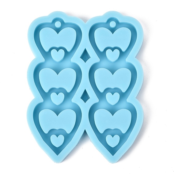 Heart Pendant Silicone Molds, Resin Casting Molds, For UV Resin, Epoxy Resin Jewelry Making