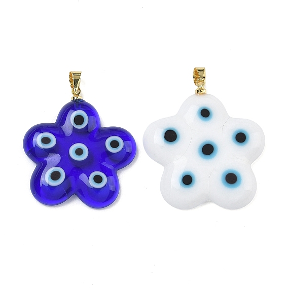 Подвески лэмпворк ручной работы, , с латунной привязкой на поруки, стойки покрытие