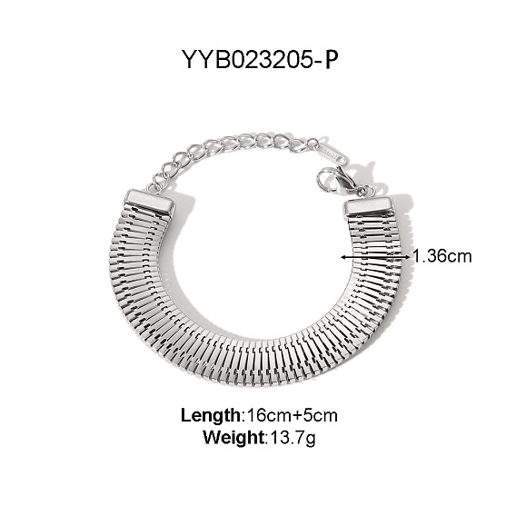 304 браслеты-цепочки из нержавеющей стали для женщин, цвет нержавеющей стали