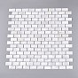 Natural Freshwater Shell Mosaic Tile Cabochons, Rectangle, Flat Back