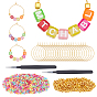 Набор для самостоятельного изготовления подвески для бокала вина, в том числе латунные кольца с подвесками для бокалов, Акриловые бусины, CCB пластиковые шарики, 201 из нержавеющей стали бисером пинцет