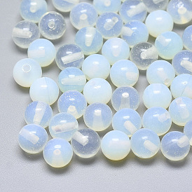 Perles opalite, la moitié foré, ronde