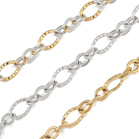 304 цепи из нержавеющей стали ссылка, текстурированный овал, пайки, с катушкой