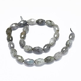  Chapelets de perles labradorite naturelle , facette, ovale